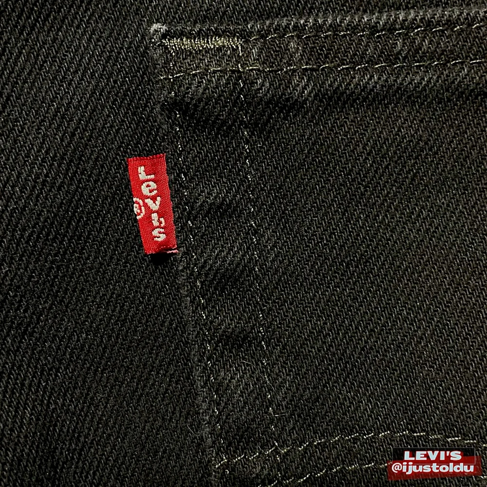 Levi's 505 Men's Regular Fit Straight Leg Black Denim Jeans | Size W36″ - L30″ - Picture 12 of 16
